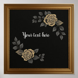 Personlig Luxury Wall Art - Elegant Guld Ram Poster