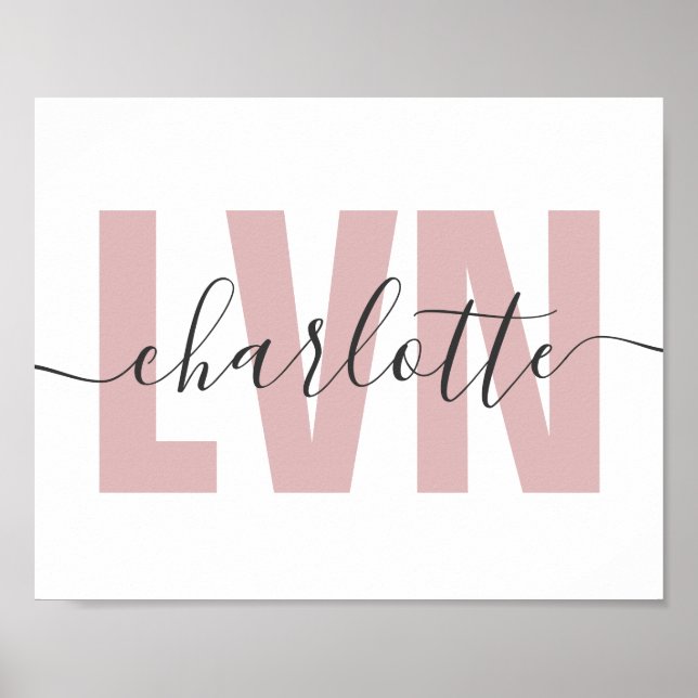 Personlig LVN-licensierad Chic för yrkesrelaterad  Poster (Framsidan)