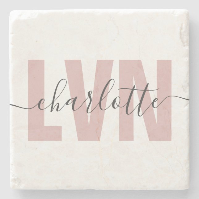 Personlig LVN-licensierad Chic för yrkesrelaterad  Stenunderlägg (Framsidan)