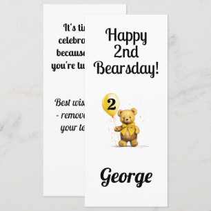 Personlig Lycklig 2:a födelsedag Grattisar Kort