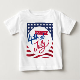 Personlig Lycklig 4 juli Baby T-Shirt