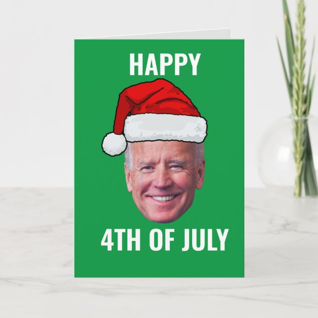 Personlig Lycklig 4 juli Joe Biden jul Helgkort (Framsida)
