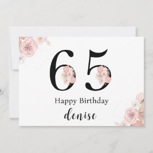 Personlig Lycklig 65e Birthday Kort