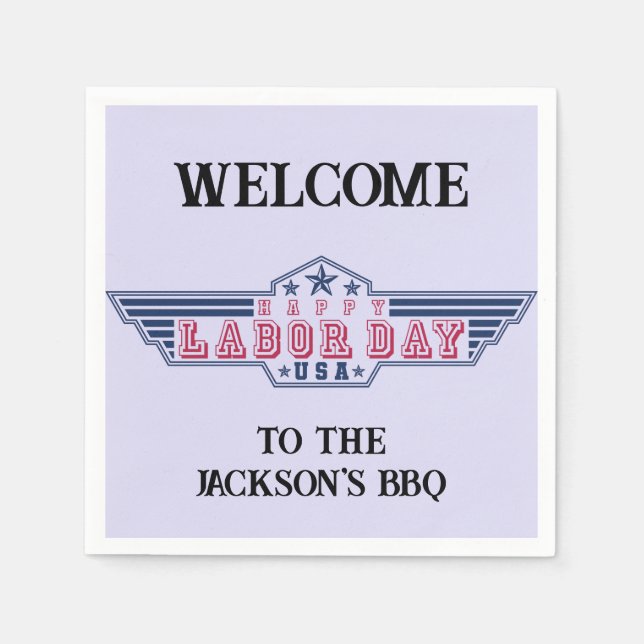 Personlig Lycklig arbetsdag Pappersservett (Framsidan)