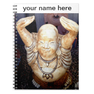 personlig lycklig buddha bärbar dator anteckningsbok med spiral