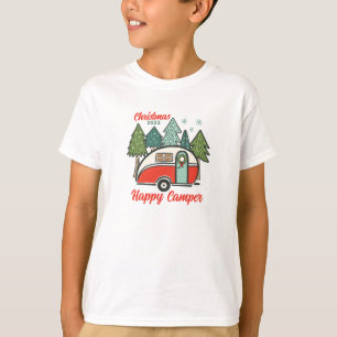 Personlig Lycklig Camper-jul T Shirt