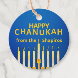 Personlig Lycklig Chanukah! Menorah Gift Märkre Gåvor Etiketter
