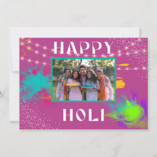Personlig Lycklig Holi-färgfestivalmeddelande Anteckningskort