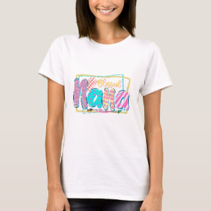 Personlig Lycklig Mormor Barnbarnsnamn T Shirt
