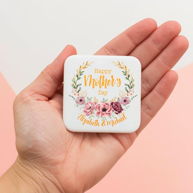 Personlig lycklig mors dag blomster magnet (Skapare uppladdad)