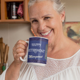Personlig Lycklig Nurse Pension ger blått Kaffemugg