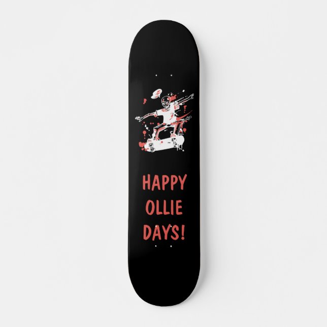 Personlig - Lycklig Ollie Days Mini Skateboard Bräda 18,5 Cm (Framsida)