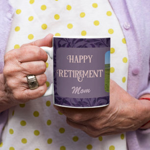 Personlig Lycklig Pension-gåvor till Mamma Violet Kaffemugg