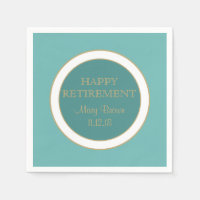 Personlig Lycklig PENSION papper napkin