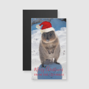 Personlig Lycklig Quokka God jul Magnet