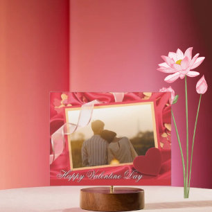Personlig Lycklig Valentines Day Photo Julkort