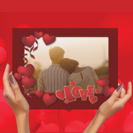 Personlig Lycklig Valentines Day Photo Julkort
