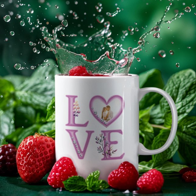 Personlig Lycklig Valentines Day Photo Kaffemugg (Skapare uppladdad)