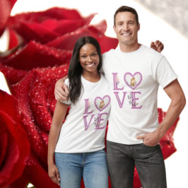 Personlig Lycklig Valentines Day Photo T-Shir T Shirt