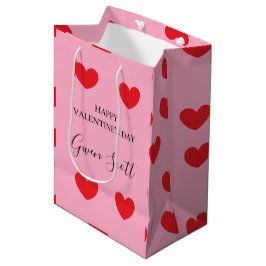 Personlig Lycklig Valentines rosa i hjärtat