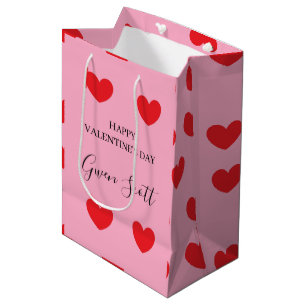 Personlig Lycklig Valentines rosa i hjärtat