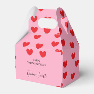 Personlig Lycklig Valentines rosa i hjärtat Presentaskar