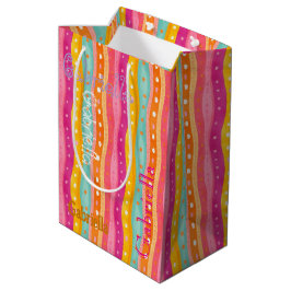 Personlig Lycklig Watercolor Gift Bag
