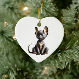 Personlig Lykoi Kitten Julgransprydnad Keramik