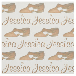 Personlig Lyrical Dancer Tan Dance Class Shoe Tyg