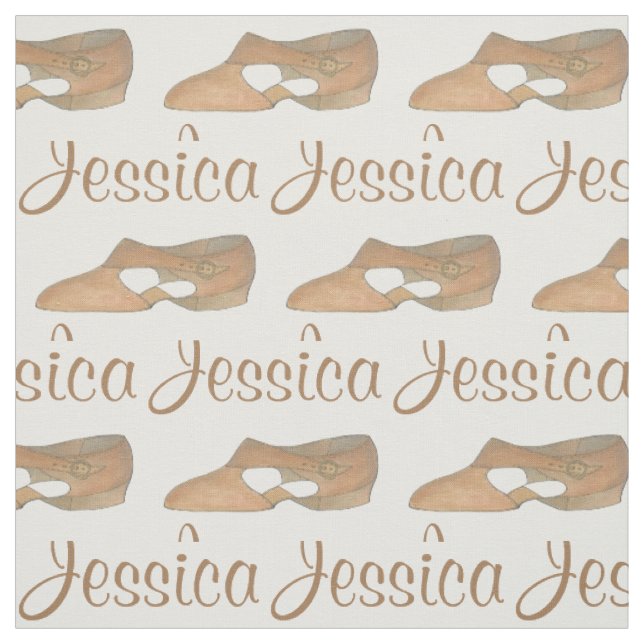 Personlig Lyrical Dancer Tan Dance Class Shoe Tyg (Provkarta)