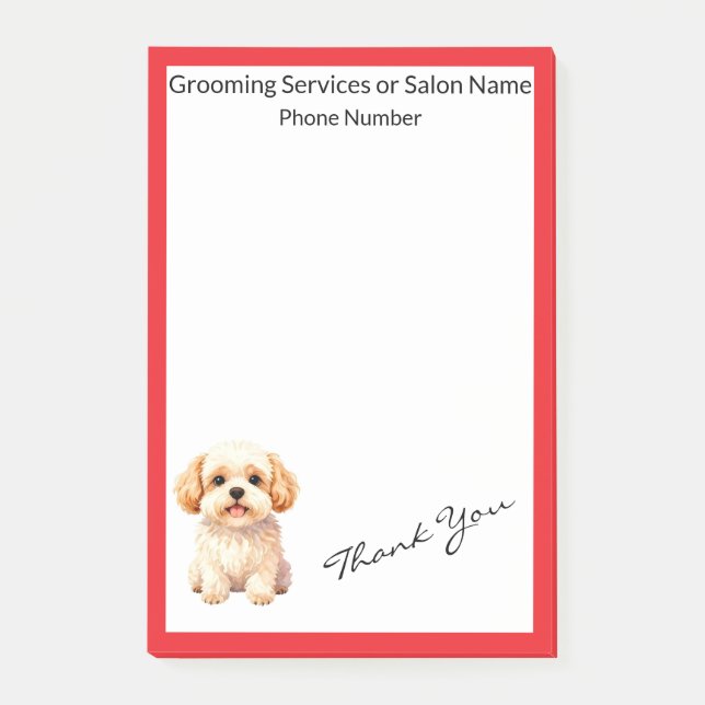 Personlig lyx Trendy Grooming Kollektion Post-it Block (Framsida)