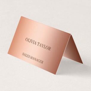 Personlig lyxbrons metallfolie visitkort