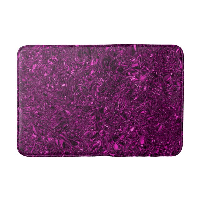 Personlig lyxfolie magenta krossad folie badrumsmatta (Framsidan)