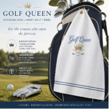 Personlig lyxig golfhandduk GOLF QUEEN