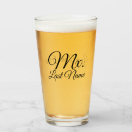 Personlig M/M/Mx/Dr Pint Glass Glaskopp
