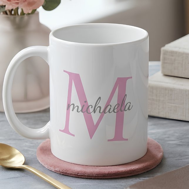 Personlig M-monogramnamn Kaffemugg (Skapare uppladdad)