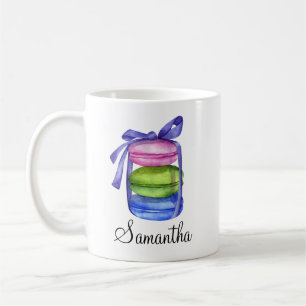 Personlig Macaron Colorful Watercolor Mugg
