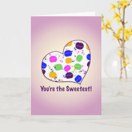 Personlig Macaron Konfetti Hjärtvalentin Kort