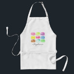 Personlig Macaroon Watercolor Cute Förkläde<br><div class="desc">Söt Hand-målade vattenfärgsmakron mönster med redot anpassningsbar mall som du kan använda för att anpassa ditt namn. Perfekt för den passionerade bagaren i ditt liv.</div>