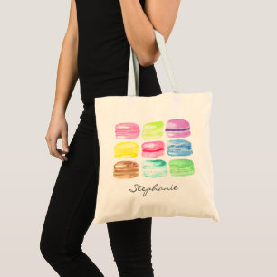 Personlig Macaroon Watercolor Girly Tygkasse