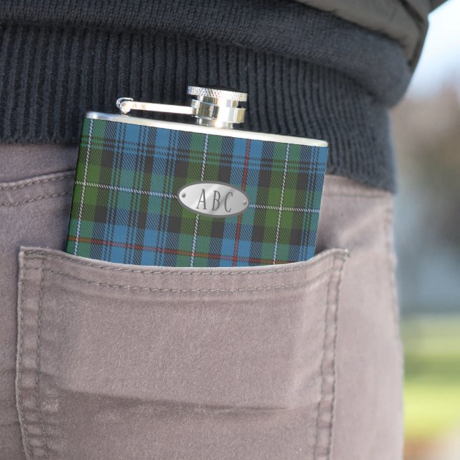 Personlig MacKenzie Tartan Manar Flask Him Fickplunta (In Situ)