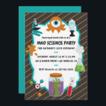 Personlig Mad Science Födelsedagsfest inbjudan<br><div class="desc">Anpassade till dina specifikationer. Kredit till DreAmLoft.</div>