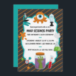 Personlig Mad Science Födelsedagsfest inbjudan<br><div class="desc">Anpassade till dina specifikationer. Kredit till DreAmLoft.</div>