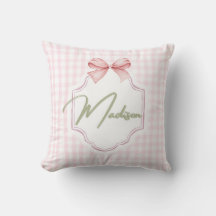 Personlig Madison Flicka Nursery Bow&Gingham