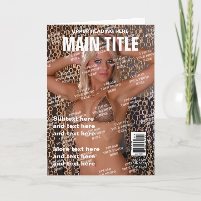 Personlig Magazine Cover Kort (Framsida)