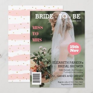 Personlig Magazine Cover Photo Möhippa Inbjudningar