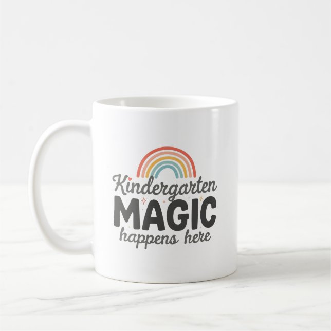 Personlig Magi För Förskolebarn Händer Här  Kaffemugg (Vänster)