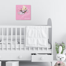 Personlig Magic Angel Fairy Clock for Girls