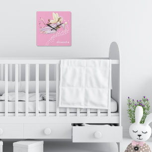 Personlig Magic Angel Fairy Clock for Girls Fyrkantig Klocka