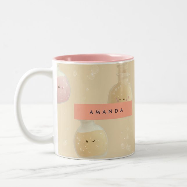 Personlig Magic Potion Flaska Mönster Två-Tonad Mugg (Vänster)